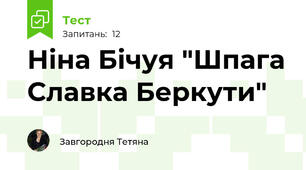 Ніна Бічуя "Шпага Славка Беркути"