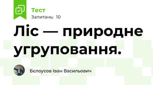 Ліс — природне угруповання.