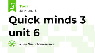 Quick minds 3 unit 6