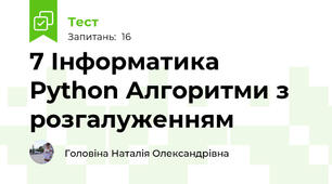7 Інформатика Python Алгоритми з розгалуженням