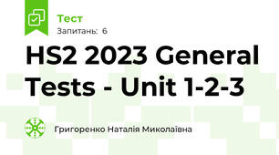  HS2 2023 General Tests - Unit 1-2-3