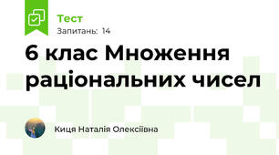 6 клас Множення раціональних чисел