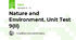 Nature and Environment. Unit Test 9(II)