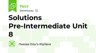 Solutions Pre-Intermediate Unit 8