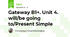 Gateway B1+. Unit 4.  will/be going to/Present Simple
