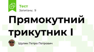 Прямокутний трикутник І