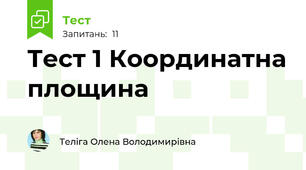 Тест 1 Координатна площина 