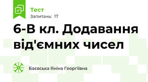 6-В кл. Додавання від'ємних чисел