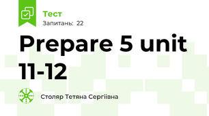 Prepare 5 unit 11-12