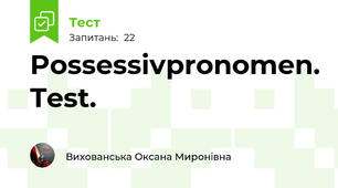 Possessivpronomen. Test.
