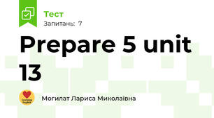 Prepare 5 unit 13