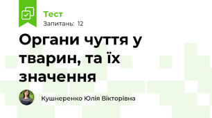  Органи чуття у тварин, та їх значення