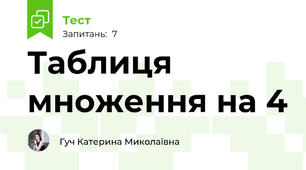 Таблиця множення на 4