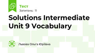 Solutions Intermediate Unit 9 Vocabulary