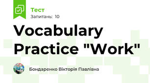 Vocabulary Practice "Work"