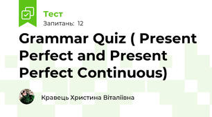 Grammar Quiz ( Present Perfect and Present Perfect Continuous)