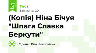(Копія) Ніна Бічуя "Шпага Славка Беркути"