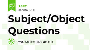  Subject/Object Questions