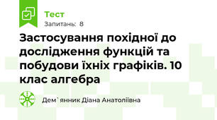 Застосування похідної до дослідження функцій та побудови їхніх графіків. 10 клас алгебра 