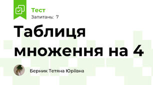  Таблиця множення на 4