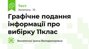 Графічне подання інформації про вибірку 11клас