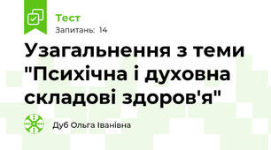 Узагальнення з теми "Психічна і духовна складові здоров'я"