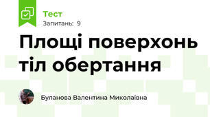 Площі поверхонь тіл обертання