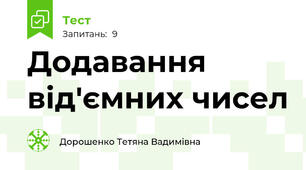 Додавання від'ємних чисел