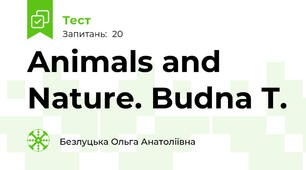 Animals and Nature. Budna T.
