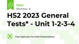  HS2 2023 General Tests* - Unit 1-2-3-4