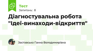 Діагностувальна робота "Ідеї-винаходи-відкриття"