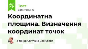 Координатна площина. Визначення координат точок