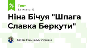 Ніна Бічуя "Шпага Славка Беркути"