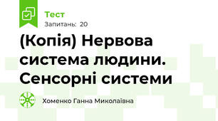 (Копія) Нервова система людини. Сенсорні системи