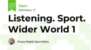 Listening. Sport. Wider World 1