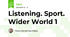 Listening. Sport. Wider World 1