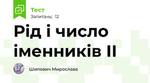 Рід і число іменників ІІ