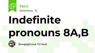  Indefinite pronouns 8A,B