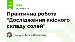 Практична робота "Дослідження якісного складу солей"
