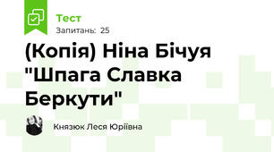 (Копія) Ніна Бічуя "Шпага Славка Беркути"