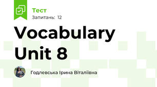 Vocabulary Unit 8