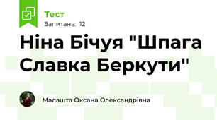 Ніна Бічуя "Шпага Славка Беркути"
