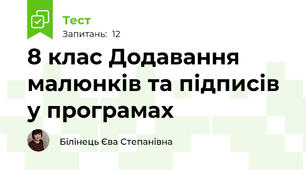 8 клас Додавання малюнків та підписів у програмах