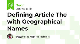 Defining Article The with Geographical Names