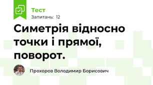 Симетрія відносно точки і прямої, поворот.