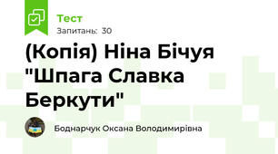 (Копія) Ніна Бічуя "Шпага Славка Беркути"