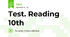 Test. Reading 10th 