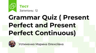 Grammar Quiz ( Present Perfect and Present Perfect Continuous)
