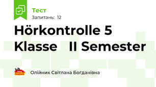 Hörkontrolle 5 Klasse   II Semester 