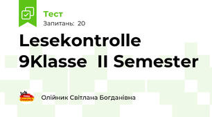 Lesekontrolle 9Klasse  II Semester